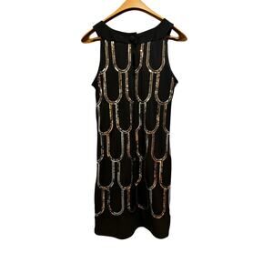 B Darlin black sleeveless cocktail party sequined mini dress size 3/4